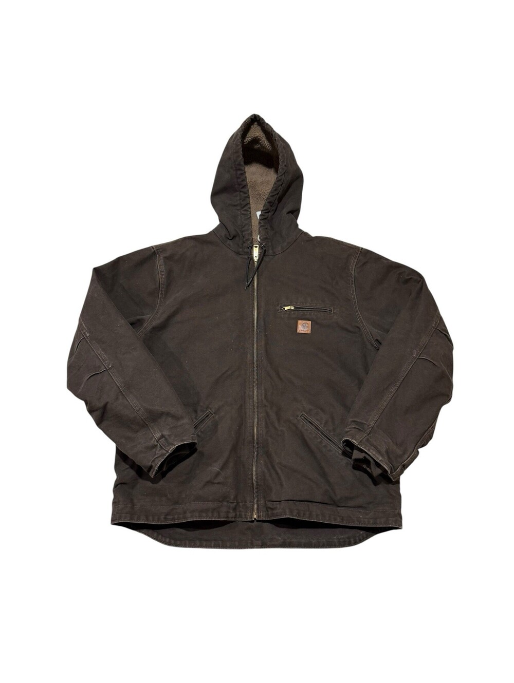 Carhartt Sherpa Lined Sierra Hooded Jacket Size 2XL J141 DKB Men’s